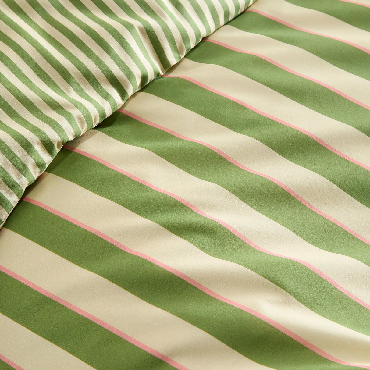 Fusion Bold Stripe Green Duvet Set