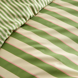Fusion Bold Stripe Green Duvet Set