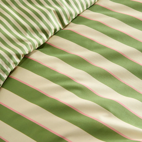Fusion Bold Stripe Green Duvet Set