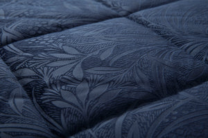 Laura Ashley Barley Embossed Navy 235cm x 235cm Quilted Bedspread