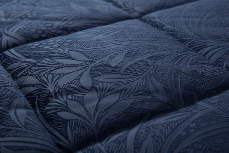 Laura Ashley Barley Embossed Navy 235cm x 235cm Quilted Bedspread