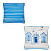 Fusion Outdoor Beach Huts Blue 43cm x 43cm Cushion