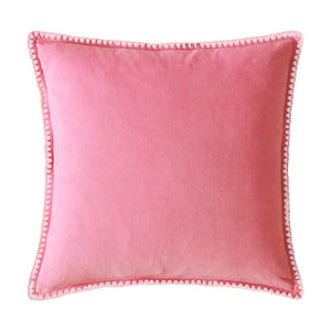 Bluebellgray Blanket Stitch Velvet 45cm x 45cm Microfibre Filled Cushion