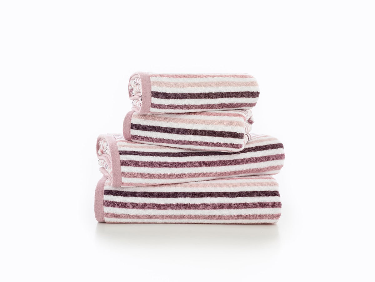 Deyongs Bliss Linear Stripe 100% Cotton 550gsm Pink Towels