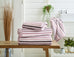 Deyongs Bliss Linear Stripe 100% Cotton 550gsm Pink Towels