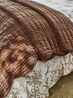 Laura Ashley Brady Scalloped 180cm x 235cm Bedspread