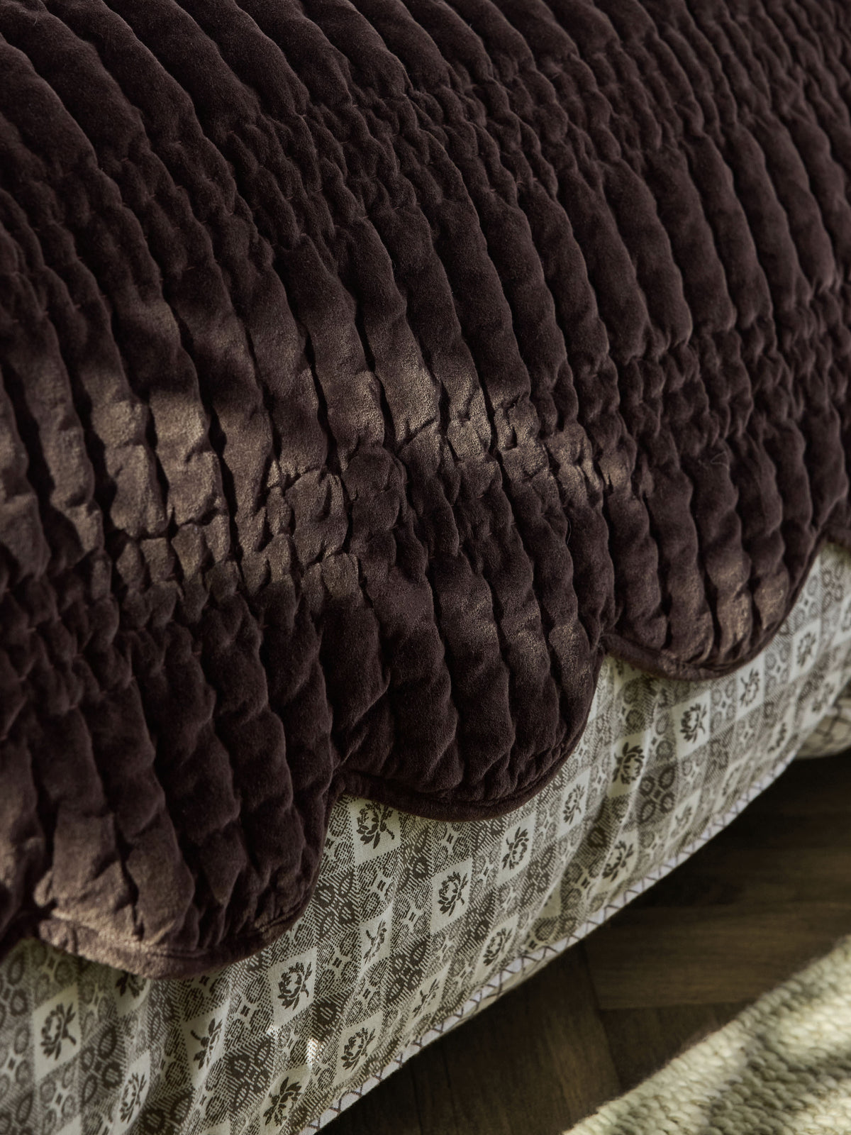 Laura Ashley Brady Scalloped 180cm x 235cm Bedspread