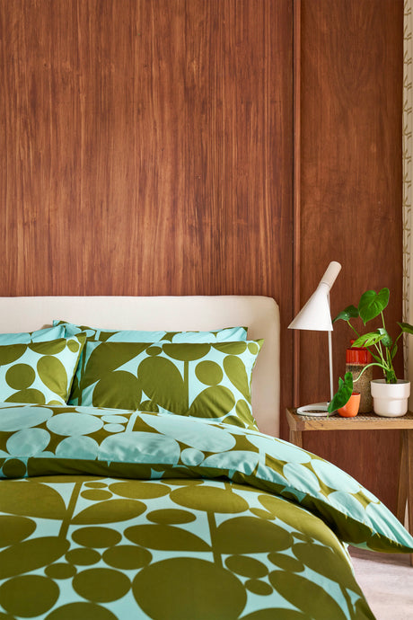 Orla Kiely Bubble Flower Aqua Seagrass Duvet Set