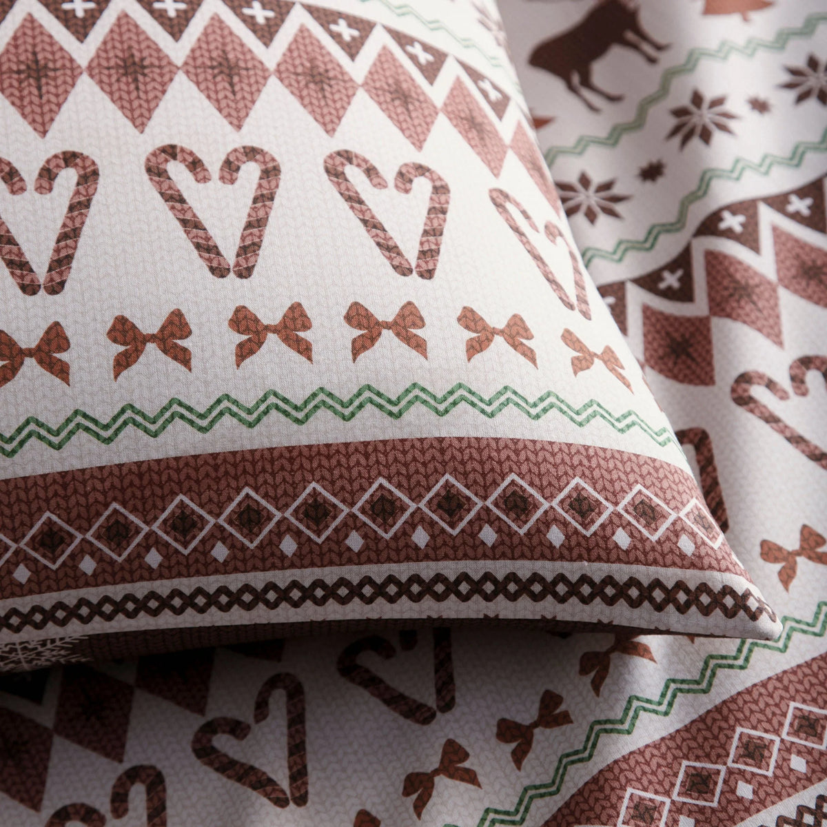 Fusion Christmas Fairisle Natural Duvet Set