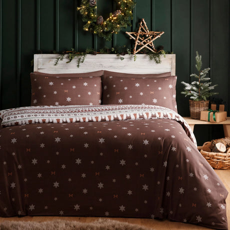 Fusion Christmas Fairisle Natural Duvet Set