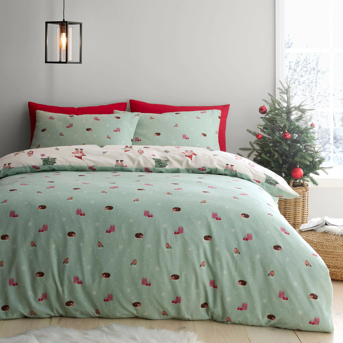 Fusion Christmas Gonks Natural Duvet Set