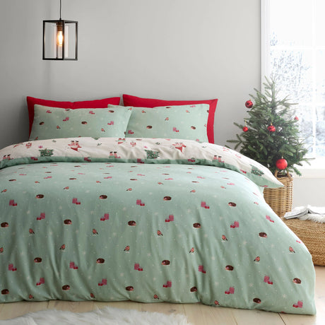 Fusion Christmas Gonks Natural Duvet Set