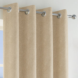 Tyrone Chester Herringbone Jacquard 100% Blackout Curtains