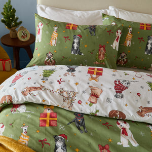Furn Christmas Pawty Green Duvet Set