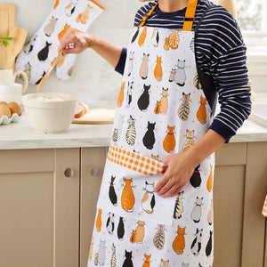 Ulster Weavers Cats in Waiting Orange Apron