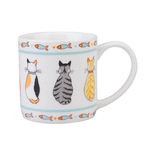 Ulster Weavers Cats in Waiting Orange Bone China Mug