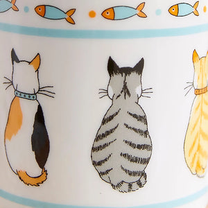 Ulster Weavers Cats in Waiting Orange Bone China Mug
