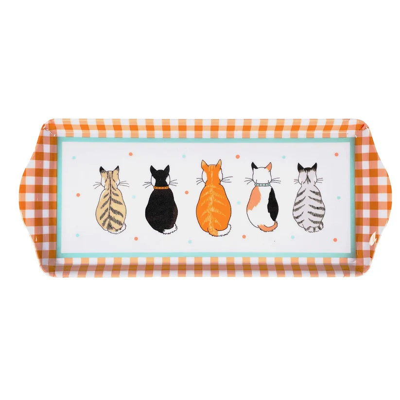 Ulster Weavers Cats in Waiting Orange Small Serving Tray