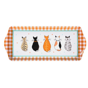 Ulster Weavers Cats in Waiting Orange Small Serving Tray