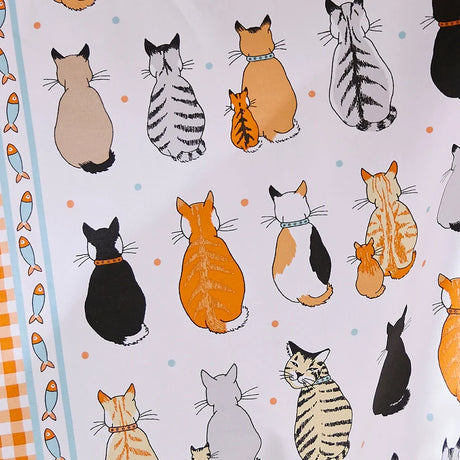 Ulster Weavers Cats in Waiting Orange Tea Towel