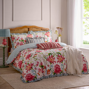 Wylder Nature Claudia Floral Ruffle Multi Duvet Set