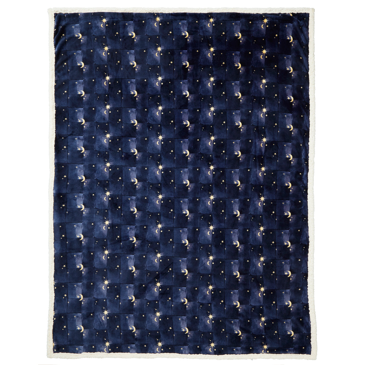 Fusion Bedding Cosmic Star Navy 100% Fleece Duvet Set