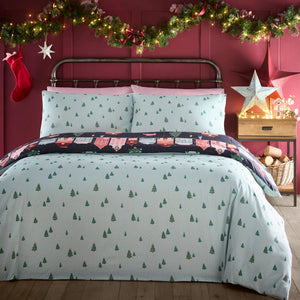 Fusion Christmas Houses Navy Duvet Set