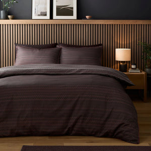 Appletree Chevron Stripe Chocolate Duvet Set