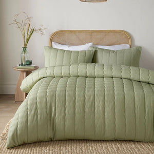 Serene Crinkle Wave Duvet Set