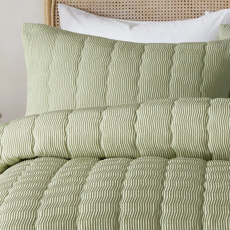 Serene Crinkle Wave Duvet Set