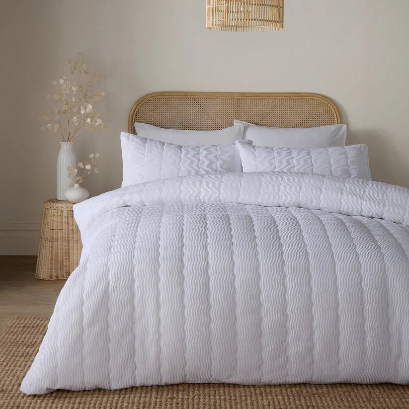 Serene Crinkle Wave Duvet Set