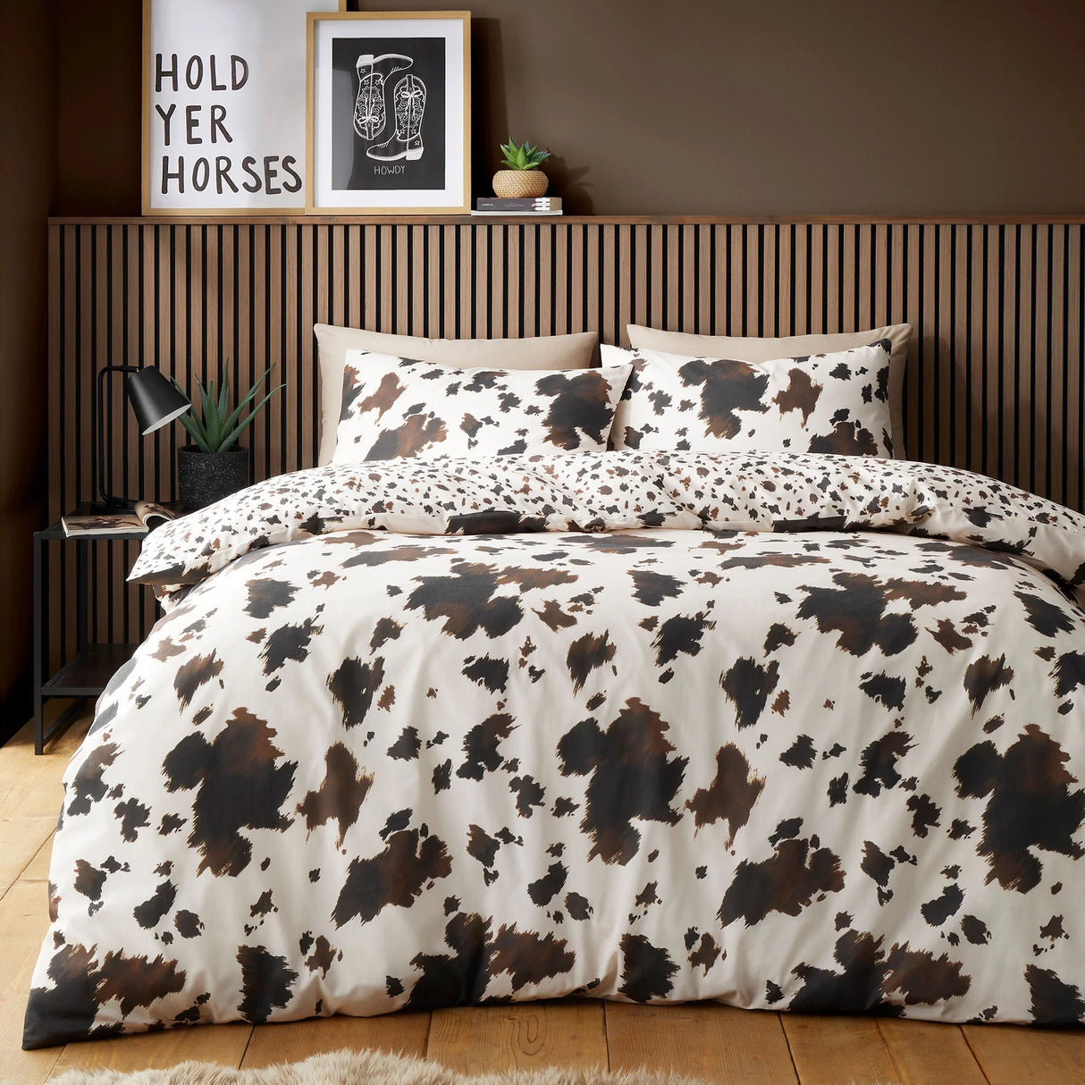 Fusion Cow Print Natural Duvet Set