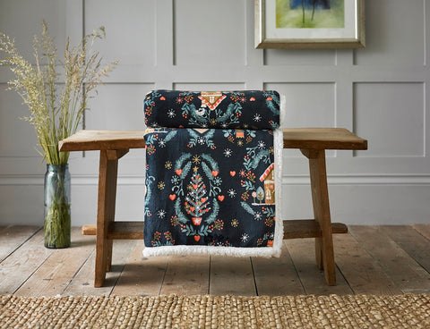 Deyongs 1846 Candyman Teal/Multi 125cm x 150cm Fleece Throw