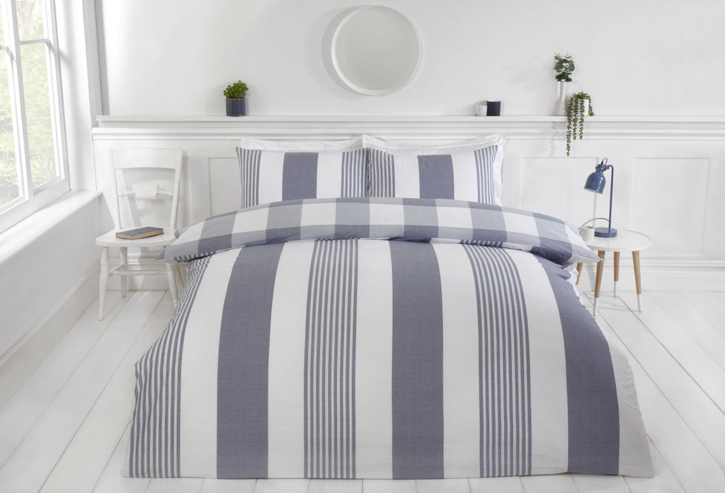 Rapport Chambray Stripe Duvet Set