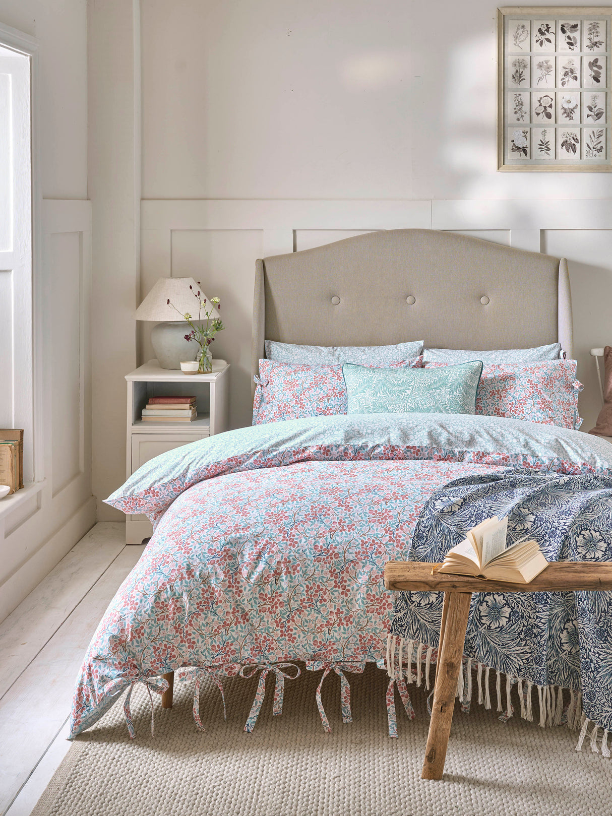 William Morris at Home Clover Powder Blue-Madder Duvet Set