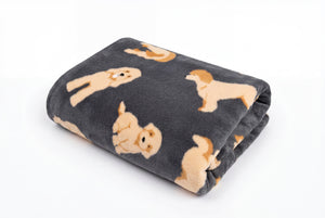Deyongs 1846 Cozy Comforts 130cm x 170cm Cockapoo Fleece Throw