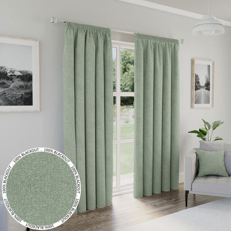 Tyrone Dallas 100% Blackout Tape Top Curtains