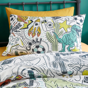 Bedlam Doodle Zoom Multi Duvet Set
