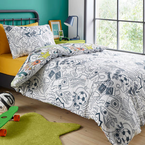 Bedlam Doodle Zoom Multi Duvet Set