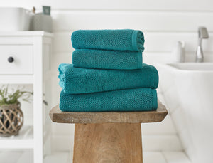 Deyongs Romeo Quik Dry Zero Twist Peacock 100% Cotton 450gsm Towels