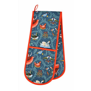 Ulster Weavers 12 Days of Christmas Blue Double Oven Glove