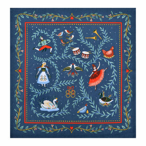 Ulster Weavers 12 Days of Christmas Blue Napkins Pack of 2