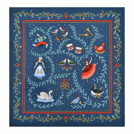 Ulster Weavers 12 Days of Christmas Blue Napkins Pack of 2