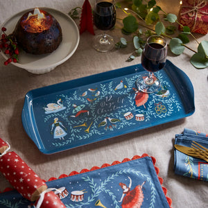 Ulster Weavers 12 Days of Christmas Blue Small Serving Tray