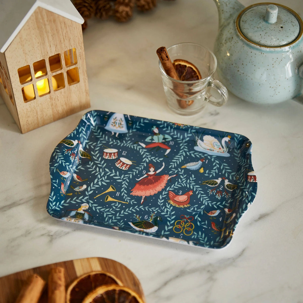 Ulster Weavers 12 Days of Christmas Blue Scatter Tray