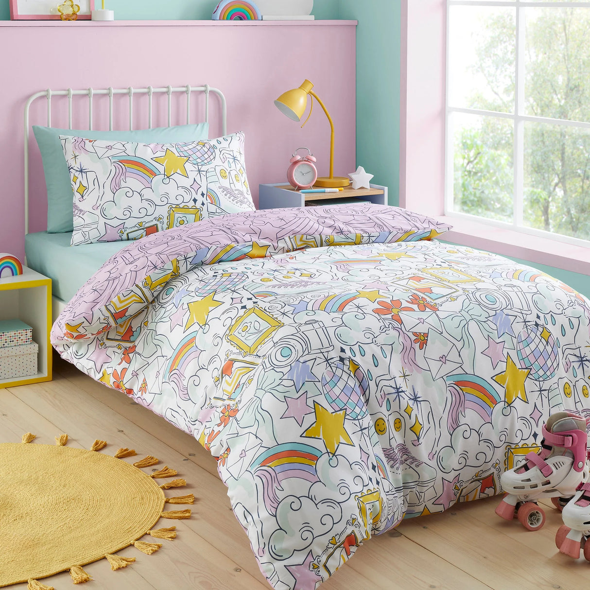 Bedlam Doodle Hobby Multi Duvet Set
