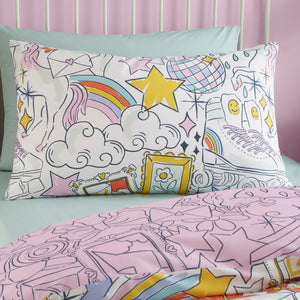 Bedlam Doodle Hobby Multi Duvet Set