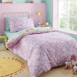 Bedlam Doodle Hobby Multi Duvet Set
