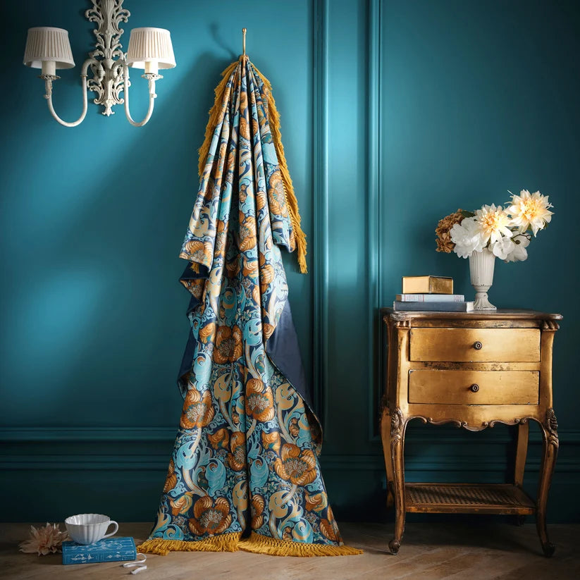 Laurence Llewelyn Bowen Down The Dilly Ochre 130cm x 180cm Throw