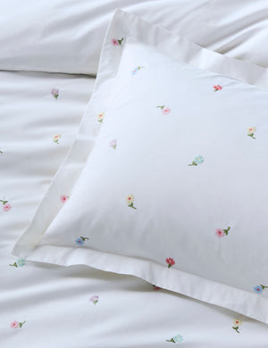 Bluebellgray Daisy Embroidered Multi Duvet Set